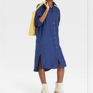 Long Button Down Long Sleeve Dress